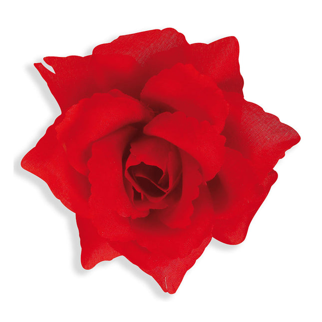 Rote Haarblume Rose 10cm