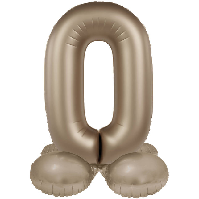 0 Jahr Figur Ballon Gold 72cm