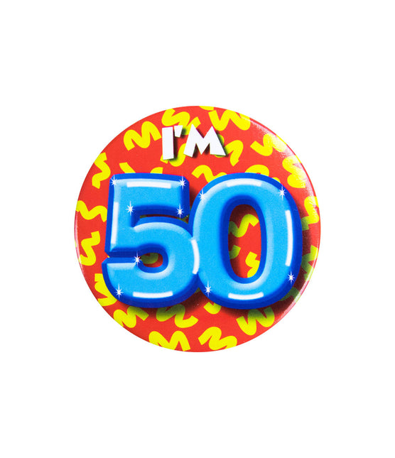 Ich bin 50 Button 50 Jahre 5.5cm