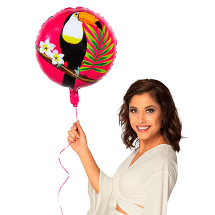 Heliumballon Tukan Doppelseitig Leer 45cm