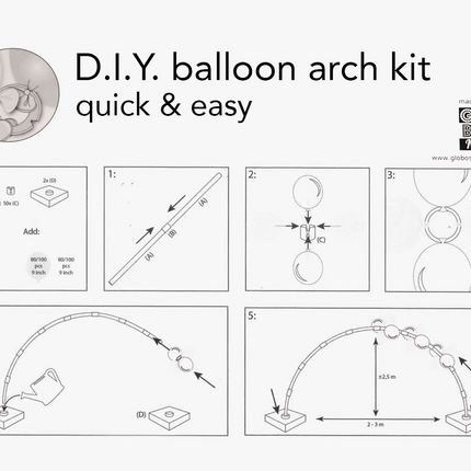 Ballonbogen Selbstgemachtes Set 3x2,5m