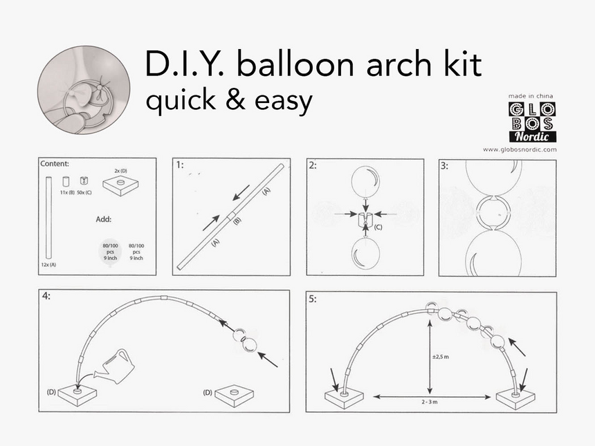 Ballonbogen Selbstgemachtes Set 3x2,5m