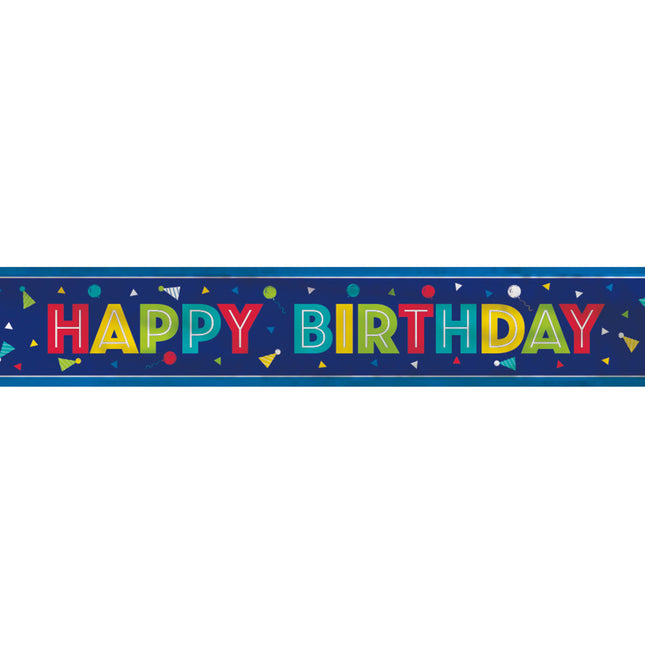 Banner Happy Birthday Party Hüte 3,65m