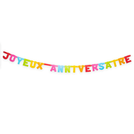 Joyeux Anniversaire Buchstabengirlande 1,6m