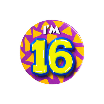 Ich bin 16 Button 16 Jahre 5,5cm