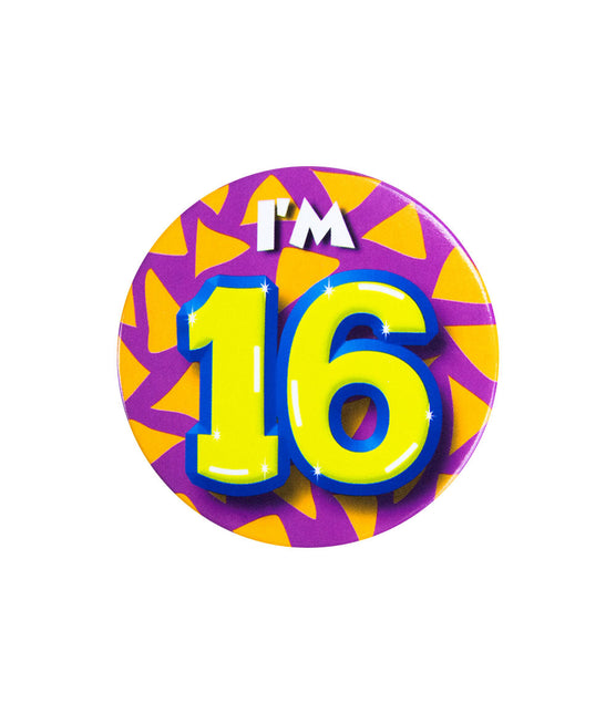 Ich bin 16 Button 16 Jahre 5,5cm