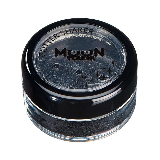 Moon Terror Halloween Glitter Shaker Midnight Black 5g