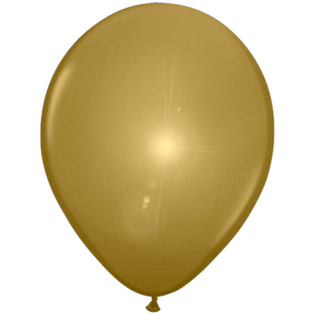 Goldene Led Ballons 30cm 5Stück