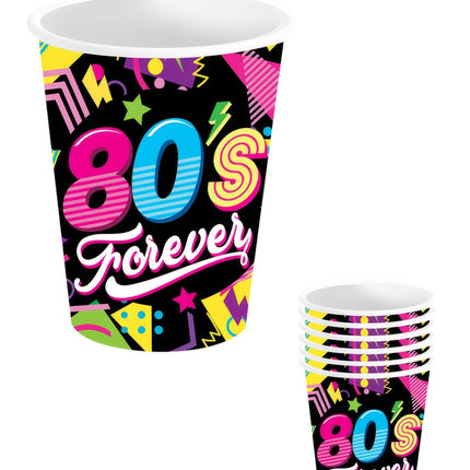 Neon 80S Becher 240ml 6 Stk.