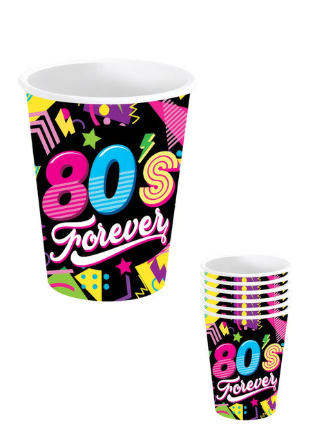 Neon 80S Becher 240ml 6 Stk.