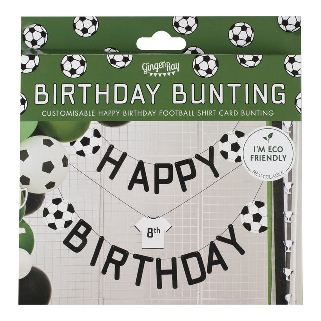 Fußball Buchstabengirlande Happy Birthday 1,5m