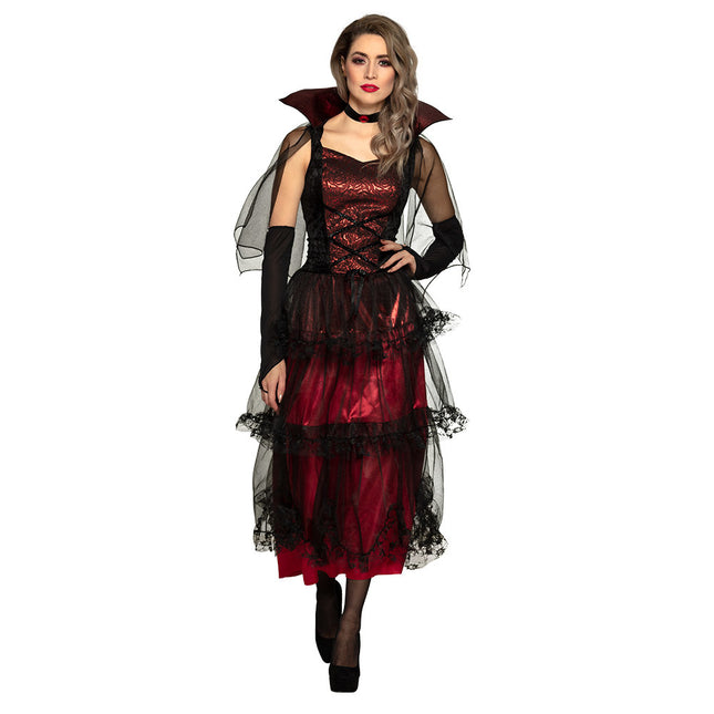 Halloween Vampir Kostüm Damen Rot