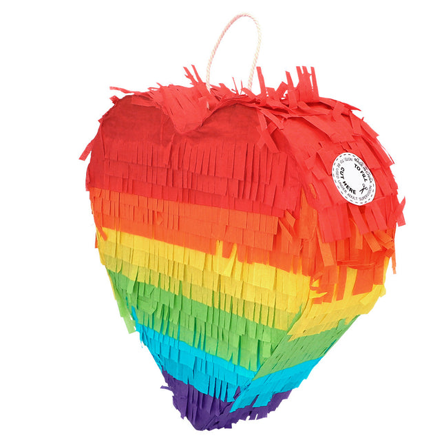 Regenbogen Pinata Herz 20cm