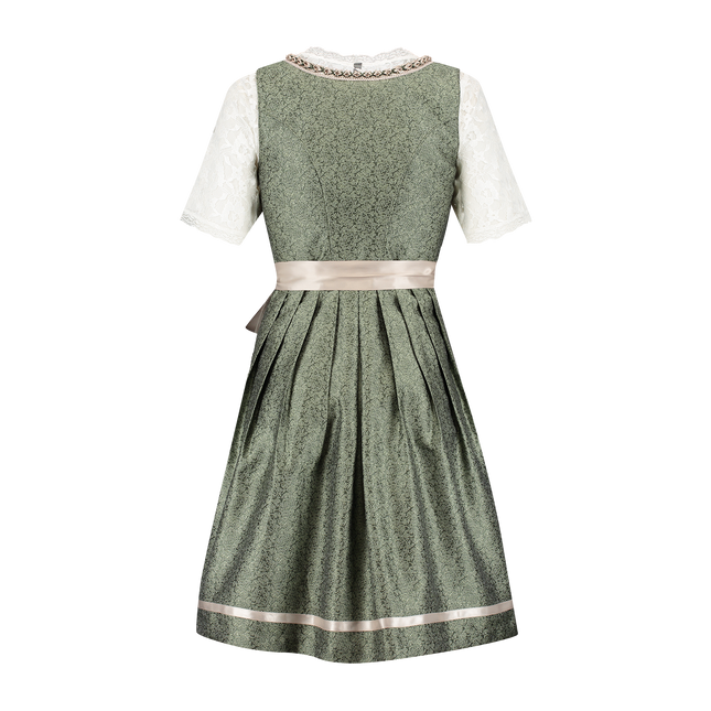 Rosa Weiß Creme Dirndlkleid Oktoberfest Damen Jaquard Grau