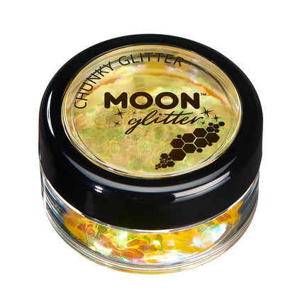 Moon Glitter Iridescent Chunky Glitter Gelb 3g