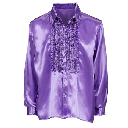 Disco 70S Bluse Lila Männer