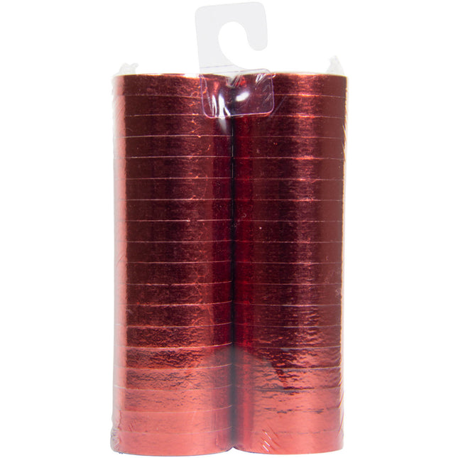 Rote Serpentinen Metallic 4m 18 Ringe 2St.