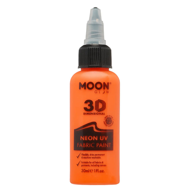 Moon Glow Neon UV-Gewebefarbe 30ml Intensives Orange 30ml