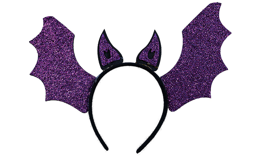 Lila Halloween Haarband Fledermaus