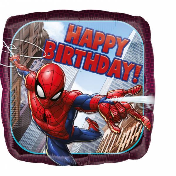 Spiderman Helium Ballon Happy Birthday 45cm leer