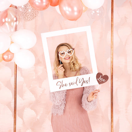 Photobooth Hochzeit Rose Gold 12pcs