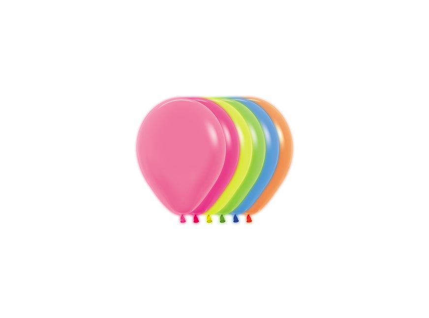 Ballons Neon Mix 12cm 50Stk