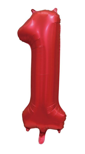 Rote Figur Ballon 1 Jahr Glanz 86cm