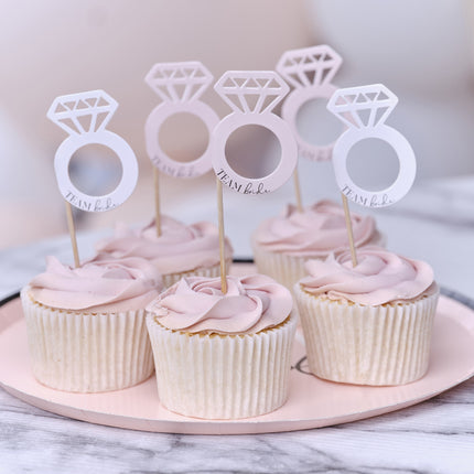 Cupcake Toppers Team Bride 5cm 12 Stk.