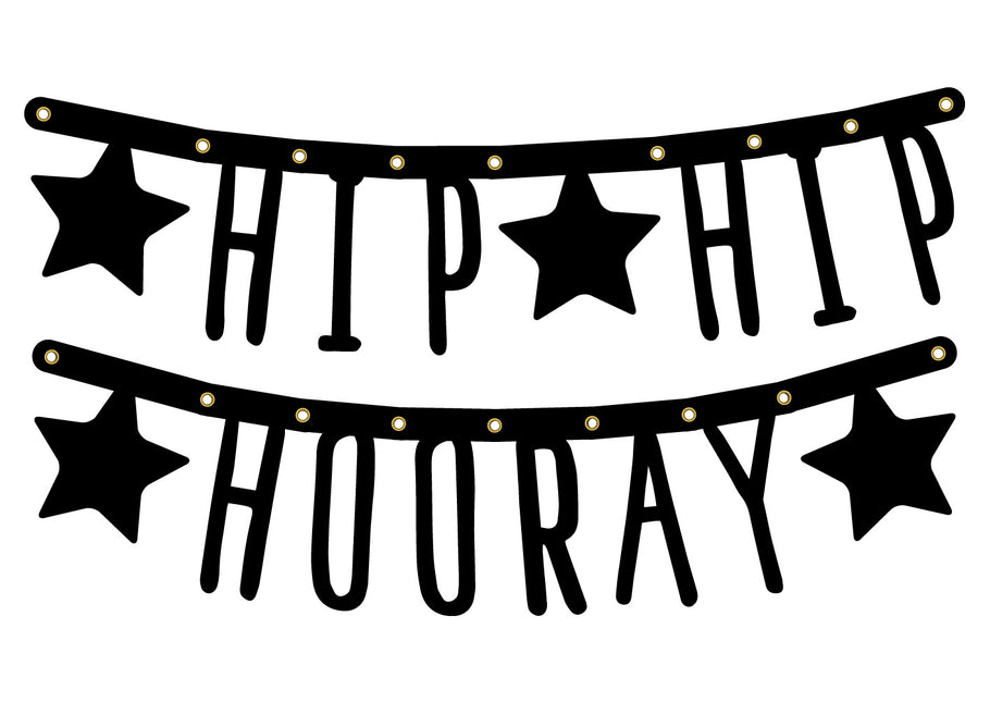 Buchstabengirlande Hip Hip Hooray 1,5m