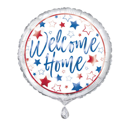 Heliumballon Welcome Home Stars 45cm leer