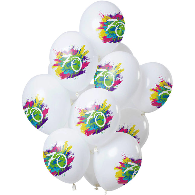 Ballons 70 Jahre Party 30cm 12Stk