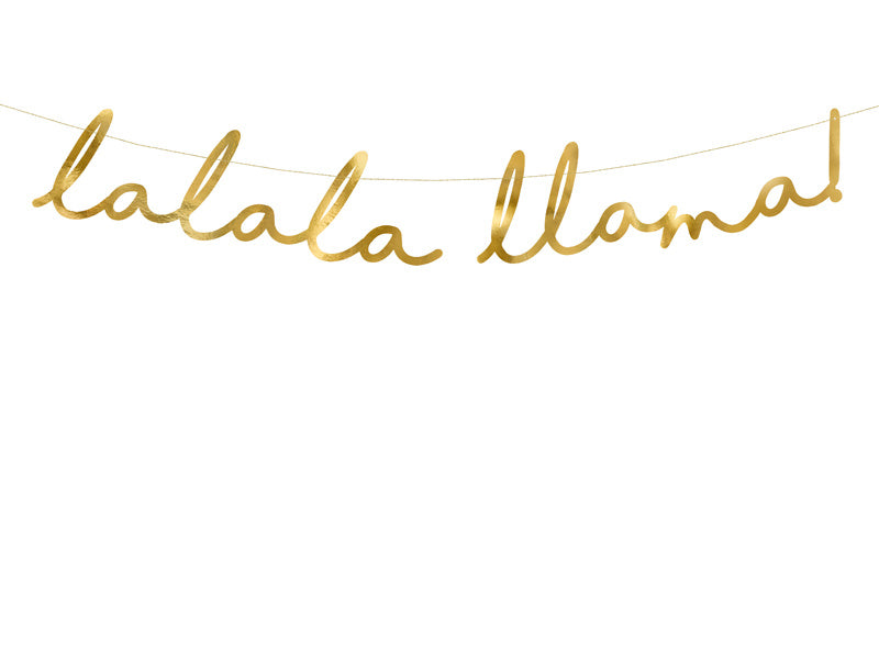 Banner Lalala Llama Gold 82cm