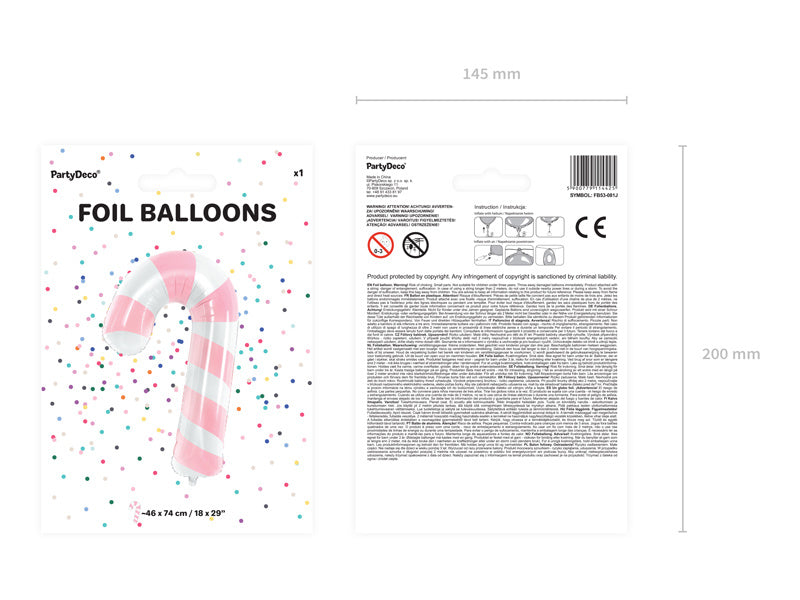 Heliumballon Acid Stick Rosa Leer 82cm