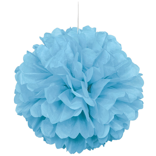 Pompon Hellblau 20cm 3Stück