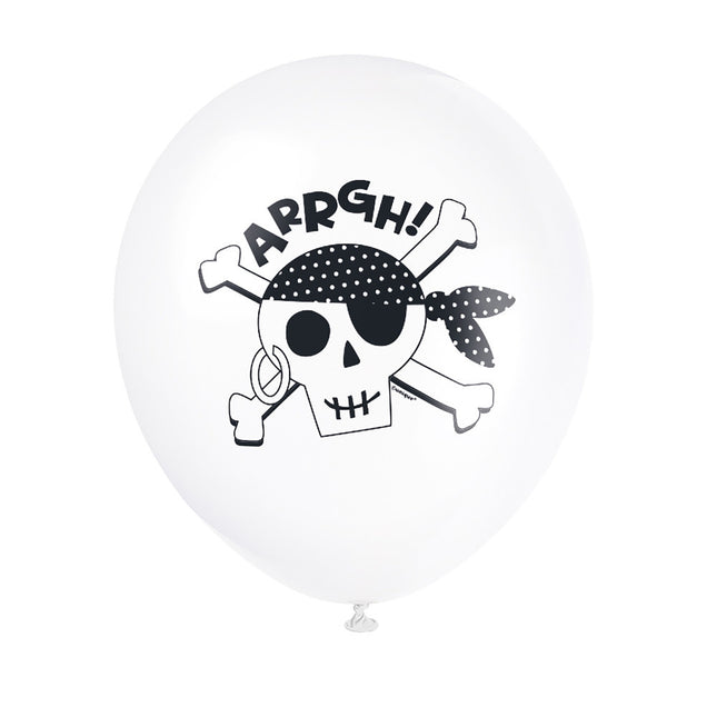 Piraten Luftballons Arrgh 30cm 8Stück