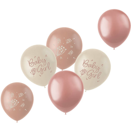 Geburt Ballons Babygirl 33cm 6Stück