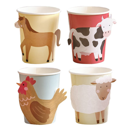 Becher Tiere 266ml 8Stk