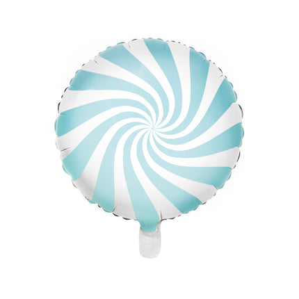 Heliumballon Hellblau Swirl 45cm Leer