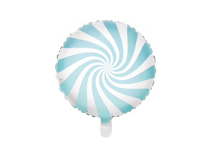 Heliumballon Hellblau Swirl 45cm Leer