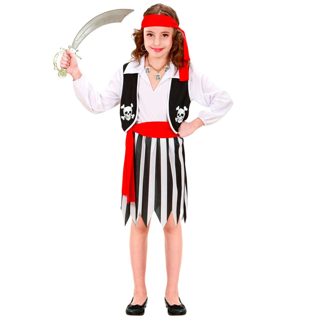 Piratenkostüm Rot Schwarz Mädchen