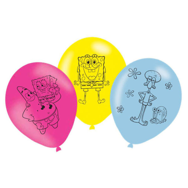 Spongebob Luftballons 27.5cm 6Stk