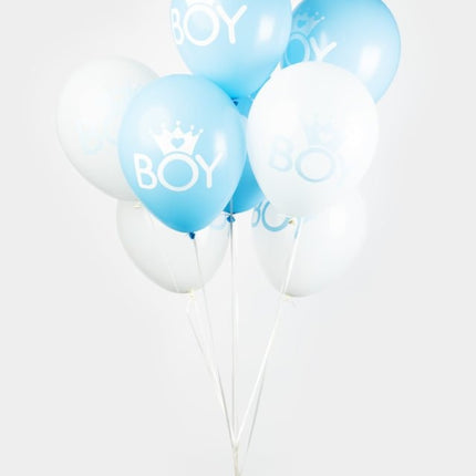 Geburt Ballons Junge 30,5cm 8St.