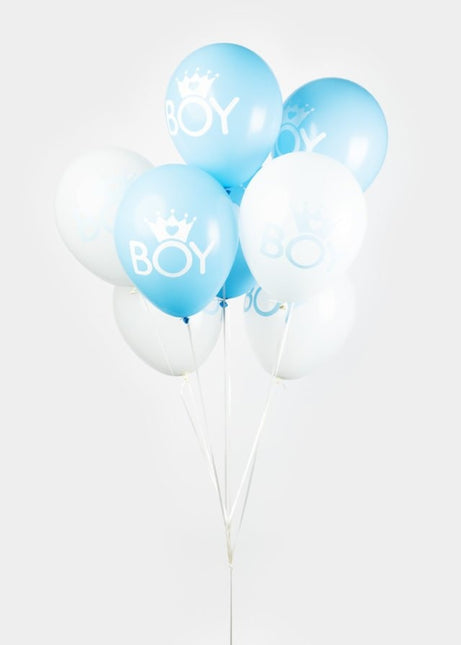 Geburt Ballons Junge 30,5cm 8St.