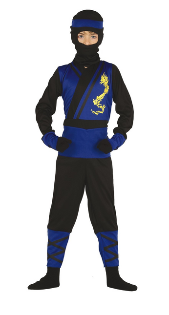 Ninja Suit Jumpsuit Kind Blau