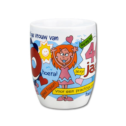 Becher 40 Jahre Frau 12cm