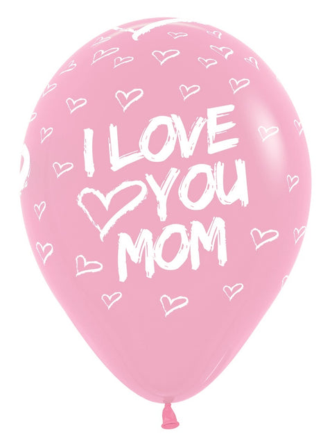 Ballons I Love You Mom Mix 30cm 25pcs