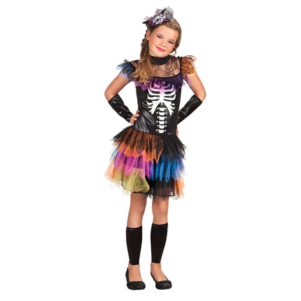 Halloween Skelett Kostüm Prinzessin Kind