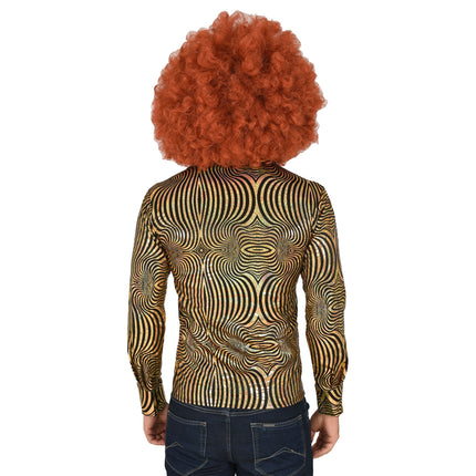 Disco 70S Bluse Gold Männer