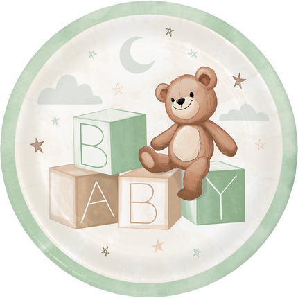 Teller Teddybär Baby 23cm 8Stück