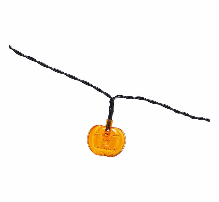 Halloween Lichtgirlande LED Kürbisse 1,55m